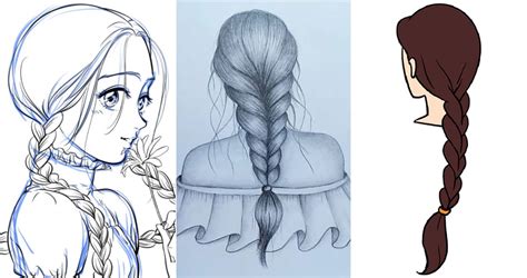 How To Draw A Girl With Braided Hair