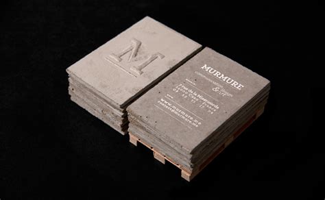 Concrete business cards by Murmure » Retail Design Blog