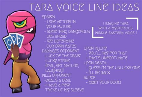 tara voice lines! : Brawlstars