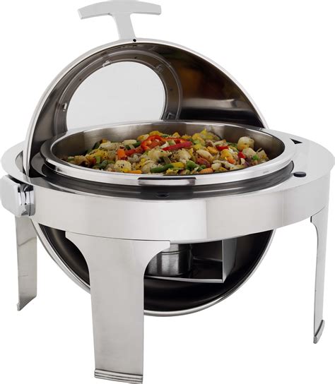 CHAFING DISH – WITH WINDOW 6.8Lt ROUND – Catro – Catering supplies and commercial kitchen design