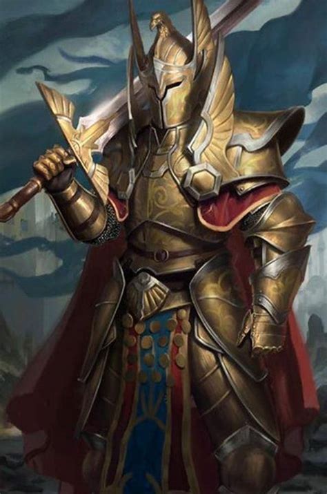 Gold Full armor warrior | Warrior, Barbarian, Paladin - Fantasy Medieval RPG - Characters ...