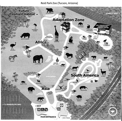 2009 Reid Park Zoo map - ZooChat