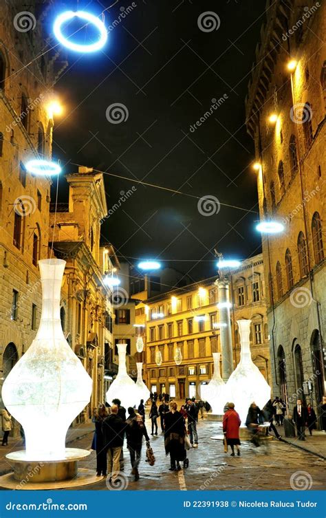 Night Life In Florence, Italy Editorial Stock Photo - Image: 22391938