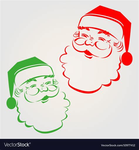 Silhouette santa claus Royalty Free Vector Image