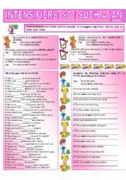 Quantifiers and Intensifiers - ESL worksheet by sarahkay