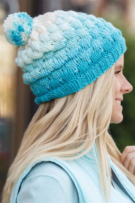 Bubble Beanie Hat Knitting Pattern - Studio Knit