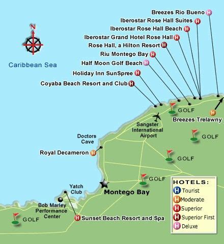 Montego Bay Jamaica Resort Map