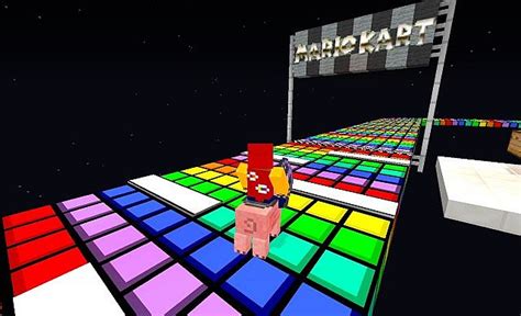 Mario Kart ~ SNES Rainbow Road Minecraft Project