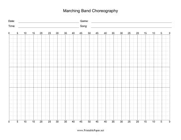 Map out the choreography for a marching band performance with this ...