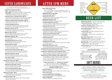 BerkshireMenus.com - Barrington Brewery and Restaurant