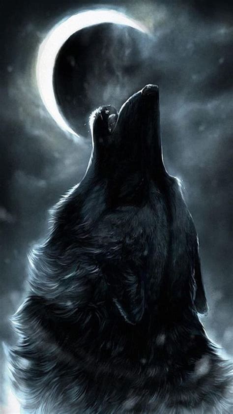 Howling Wolf Moon Wallpaper