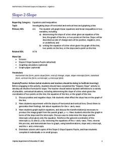 Slope-2-Slope Lesson Plan for 8th - 10th Grade | Lesson Planet