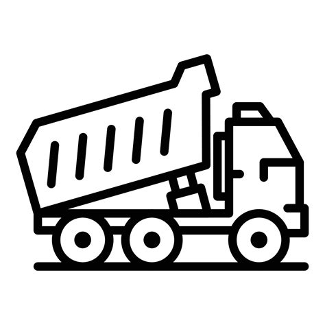 Lorry tipper icon, outline style 15664230 Vector Art at Vecteezy