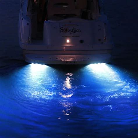 Waterproof Underwater Boat LED Light Under Water Fishing Lighing Wakeboard Marine Lights IP68 ...