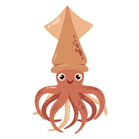 Cartoon Drawing Of A Squid 13536900 Vector Art At Vecteezy, 45% OFF