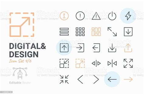 Digital And Design Icon Set 4 Stock Illustration - Download Image Now ...