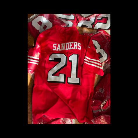 #21 Deion Sanders Hella Fitted Custom Stitched Throwback Home Jersey ...