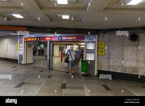 Metro passengers at one of the Metro stations in Budapest, Hungary Stock Photo - Alamy