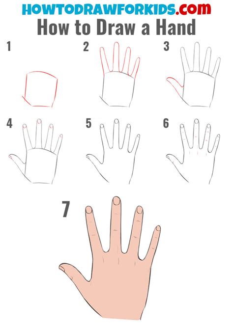 How to Draw a Hand - Easy Drawing Tutorial For Kids