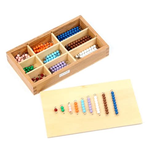 Montessori Materials Math Toys Colored Strings of Beads Learning ...