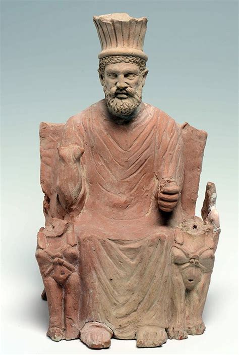 The god Baal Hammon enthroned • date: 1st century AD • height: 38 cm • material: terracotta ...