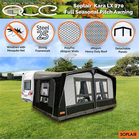 Soplair Kara LX 270cm Luxury Seasonal Caravan Awning - awningace.com