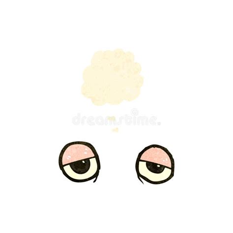 Retro cartoon tired eyes stock vector. Illustration of drawn - 37590749