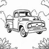 Classic Ford Truck With Vintage Design Coloring Page 5821 4633 sketch template