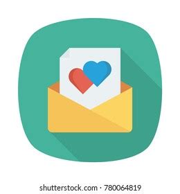 Love Letter Circle Flat Stock Vector (Royalty Free) 778875667