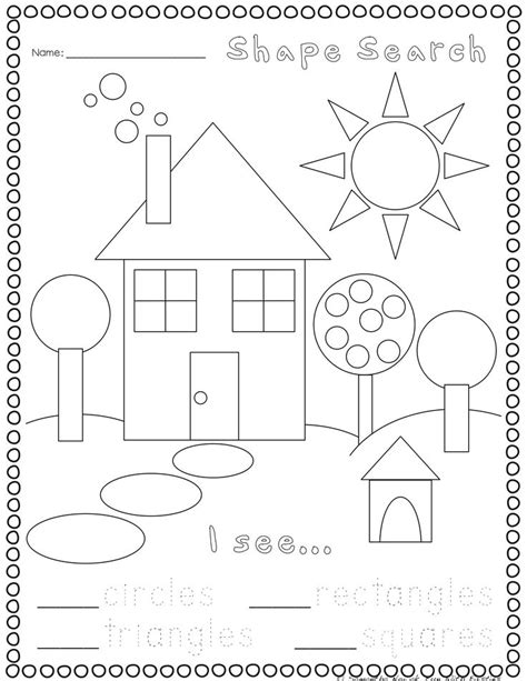 2d And 3d Shapes Kindergarten Worksheets