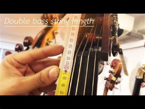 Double bass string length - YouTube