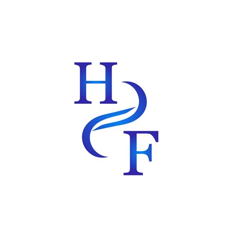 HF blue logo design for your company 11442532 Vector Art at Vecteezy