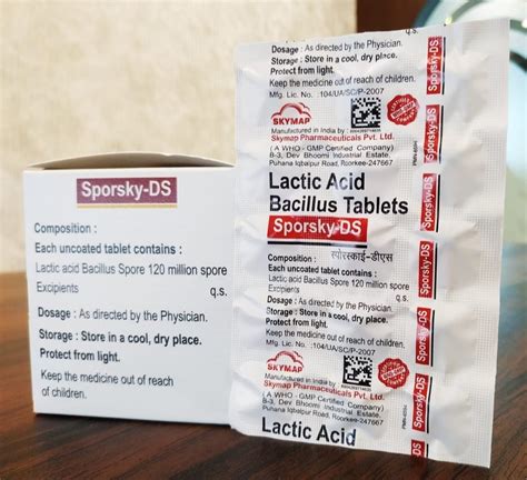 Sporsky-DS Lactic Acid Bacillus Tablets at Rs 20/strip in Nagpur | ID: 25893655112