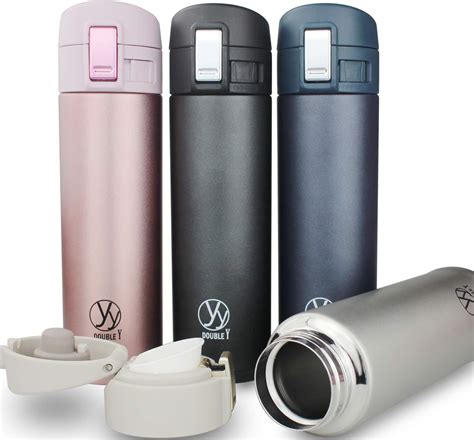 Double Y 17 Ounce 18/8 Stainless Steel Insulated Water Bottle,Double Walled Vacuum Flask Thermo ...