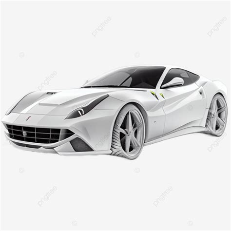 Car White Ferrari Two Doors Background, Car, White Ferrari, Two Door PNG Transparent Image and ...