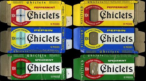 Chiclets 10-cent flavor coated gum - Peppermint, Pepsin, Spearmint ...