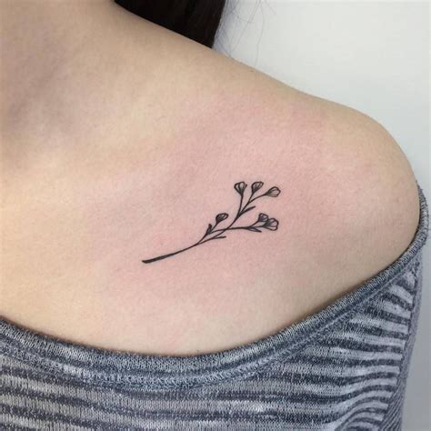 Dry+flower+tattoo+on+the+left+side+collarbone.+Tattoo+artist:+Craigy+Lee | Tatoo | Pinterest ...