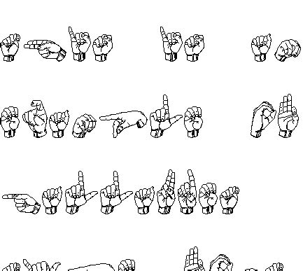 ASL font (American Sign Language fingerspelling font)