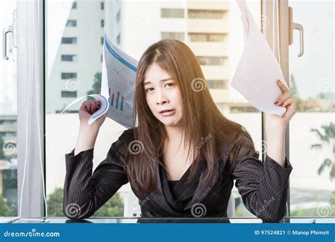 Business Woman are Stressed Stock Image - Image of frustration, career: 97524821