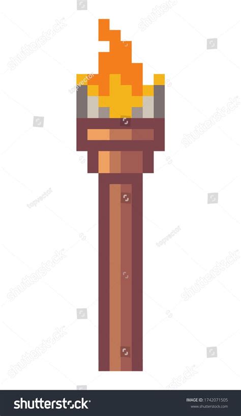 Torch Minecraft Pixel Art