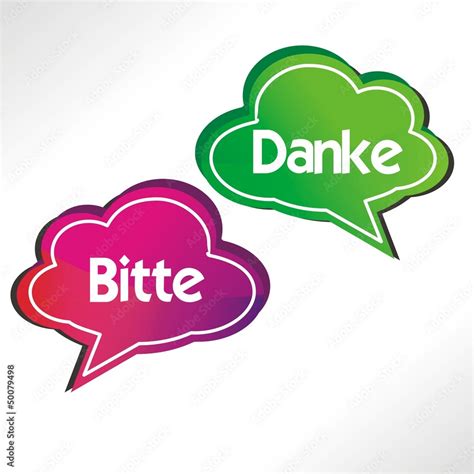 Sprechblasen "Bitte / Danke) Stock-Vektorgrafik | Adobe Stock