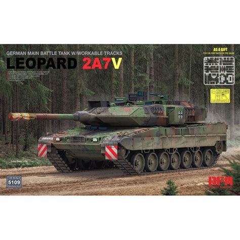 Rye Field Model RM5109 1:35 German Leopard 2 A7V Main Battle Tank Military Model Kit