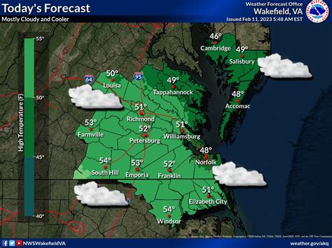 NWS Wakefield on Twitter: "Good morning! Cooler and mostly cloudy today ...