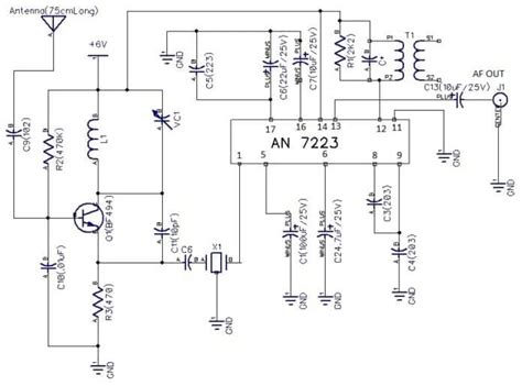 88.00MHz-108.00 MHz FM Radio Receiver Using AN 7223