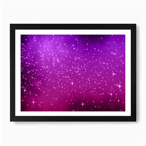 Pink Purple Shining Star Background Art Print by Rizwana Khan - Fy