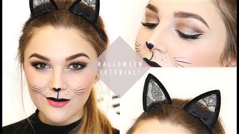 Cute Cat Halloween Tutorial! | I Covet Thee - YouTube