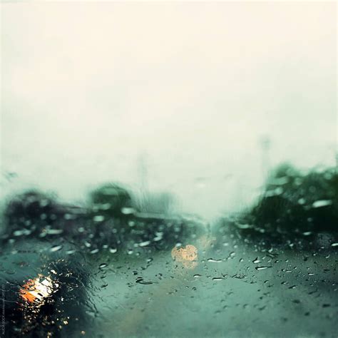 "Abstract Street Scene Through A Rainy Car Window" by Stocksy ...