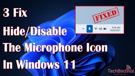 How to Hide/Disable the Microphone Icon in Windows 11 Easy Guide - YouTube