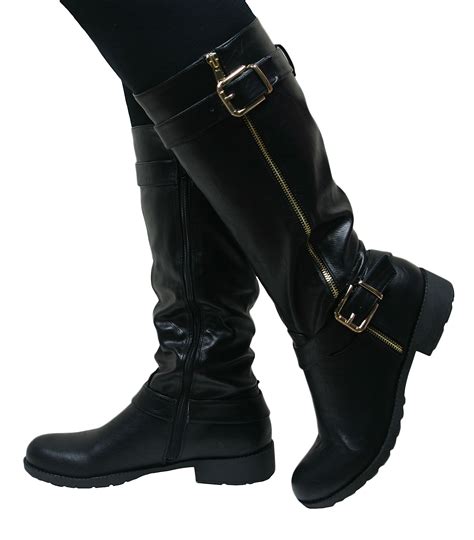 Low Heel womens motorcycle boots - Online Boots