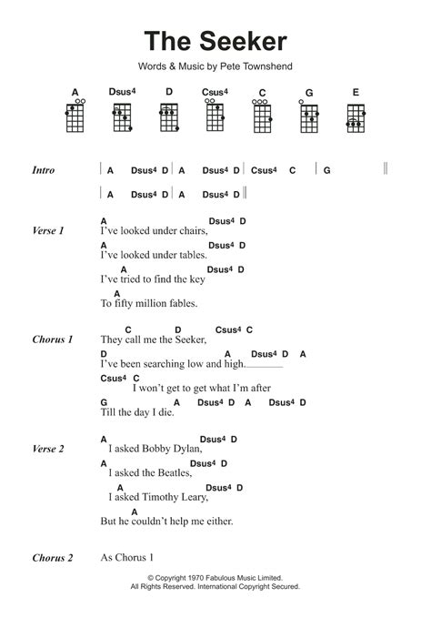 The Seeker by The Who - Ukulele - Guitar Instructor